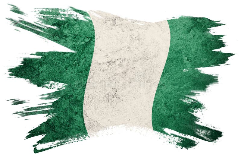 Grunge Nigeria Flag. Nigeria Flag with Grunge Texture Stock Image ...