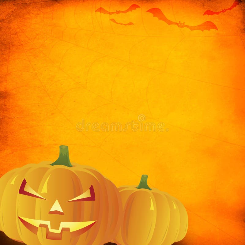 Grunge orange halloween background or texture