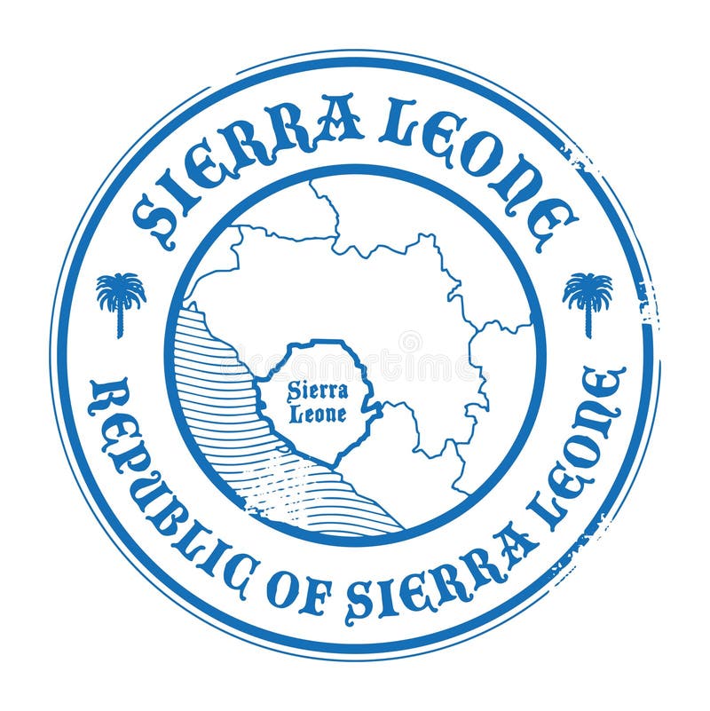 Grunge pieczątka z mapą Sierra Leone i imieniem royalty ilustracja Grunge pieczątka z mapą Sierra Leone i imieniem royalty ilustracja