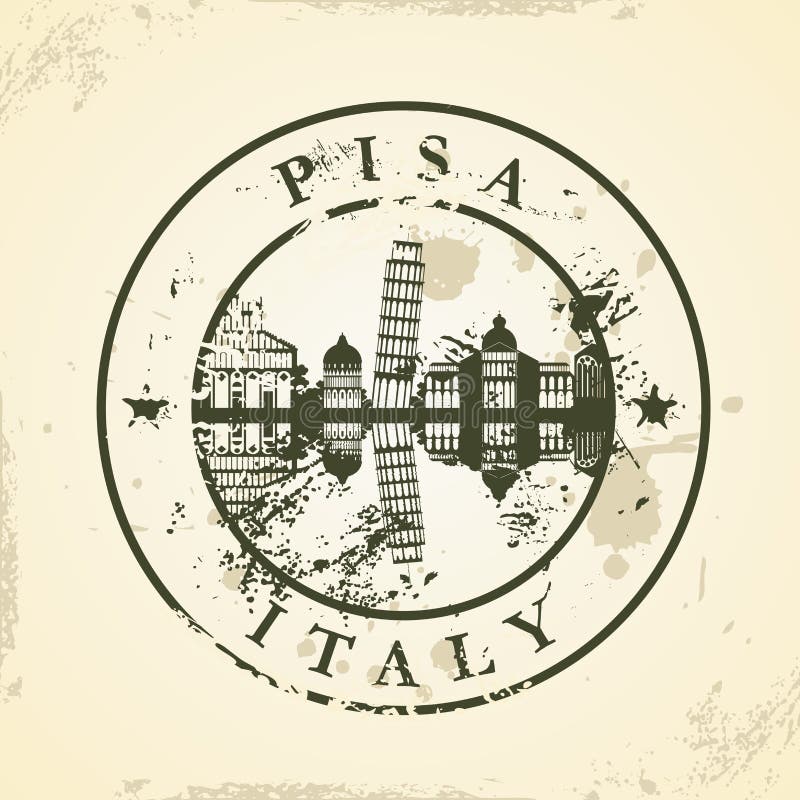 Grunge pieczątka z Pisa, Włochy ilustracja wektor Grunge pieczątka z Pisa, Włochy ilustracja wektor