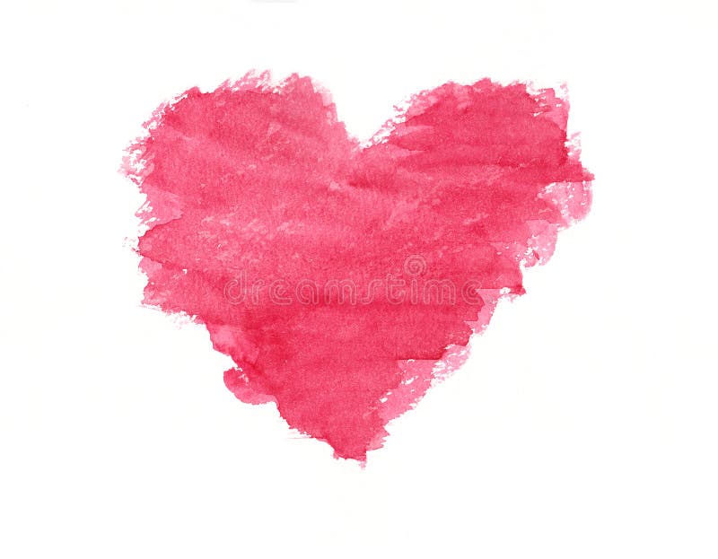 Download Grunge Pink Heart Watercolor Painting Stock Illustration ...