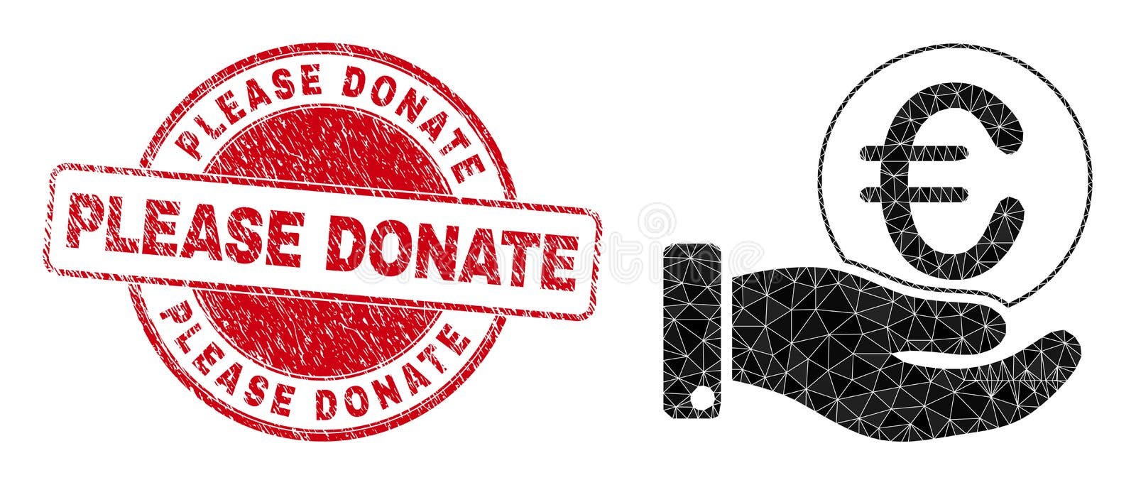 Please donate stock illustration. Illustration of give - 108954757