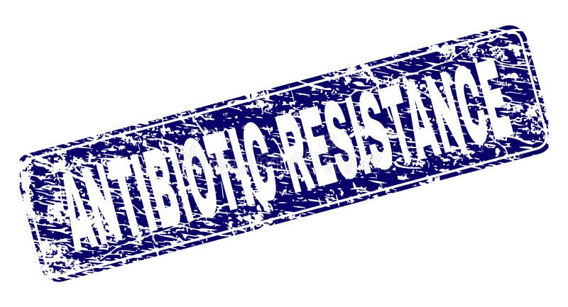 Grunge prostokąta ANTYBIOTYCZNY opór Obramiający Zaokrąglający znaczek ilustracji Grunge prostokąta ANTYBIOTYCZNY opór Obramiający Zaokrąglający znaczek ilustracji