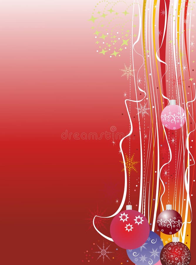 Christmas Background with Balloons and Confetti Stock Vector ...