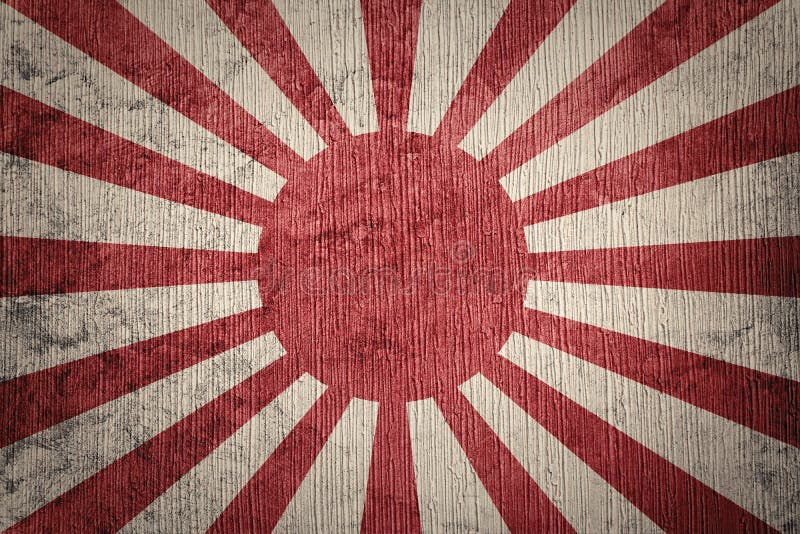 Grunge Rising Sun Japan flag. Japan flag with grunge texture