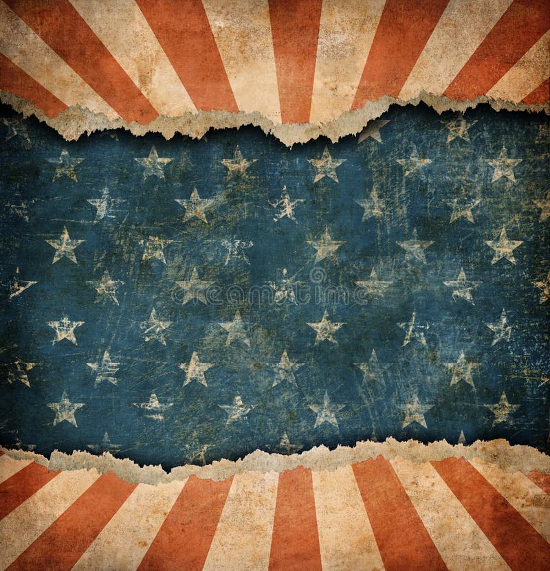 Grunge rozdzierający papierowy usa flaga szablon ilustracja wektor Grunge rozdzierający papierowy usa flaga szablon ilustracja wektor