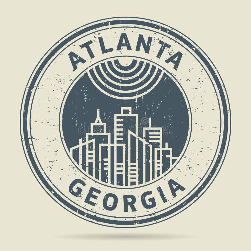 Grunge Atlanta Skyline With Dollars Stock Illustration - Illustration of grunge, dollars: 21243614