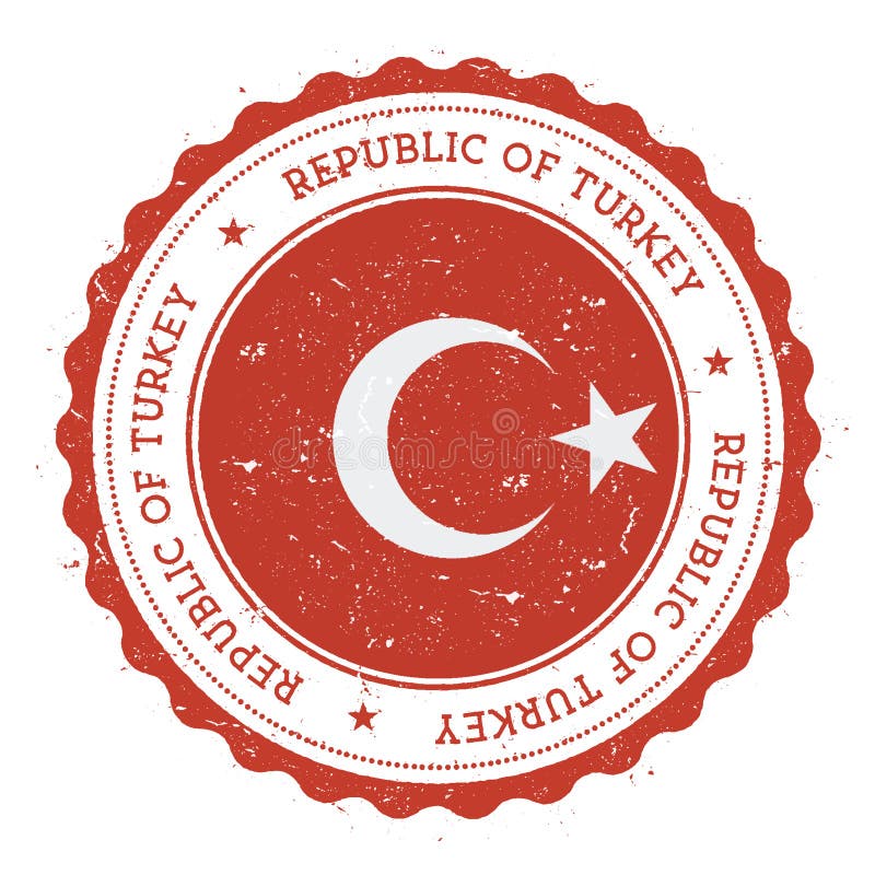 Grunge rubberstempel met de Turkse vlag royalty-vrije illustratie