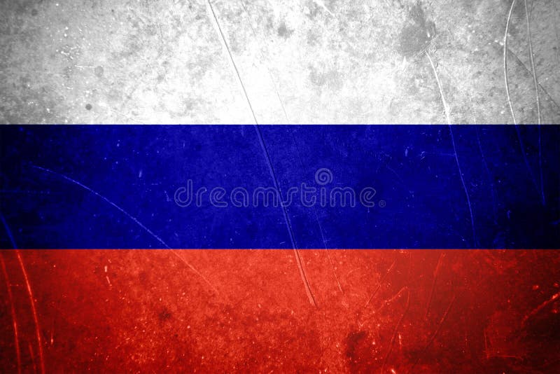 Grunge Russische vlag royalty-vrije stock foto's