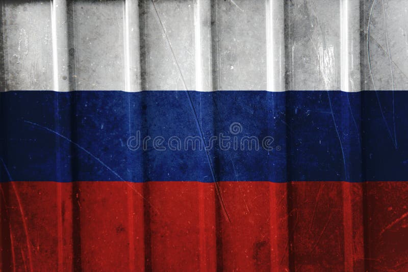 Grunge Russische vlag royalty-vrije stock fotografie