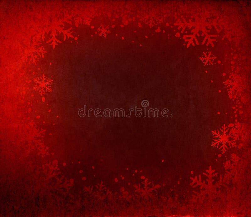 Snowflakes frame on grunge textured red background. Snowflakes frame on grunge textured red background