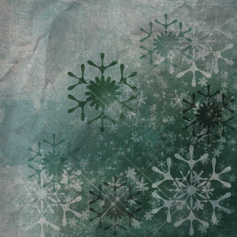 Grunge snowflakes