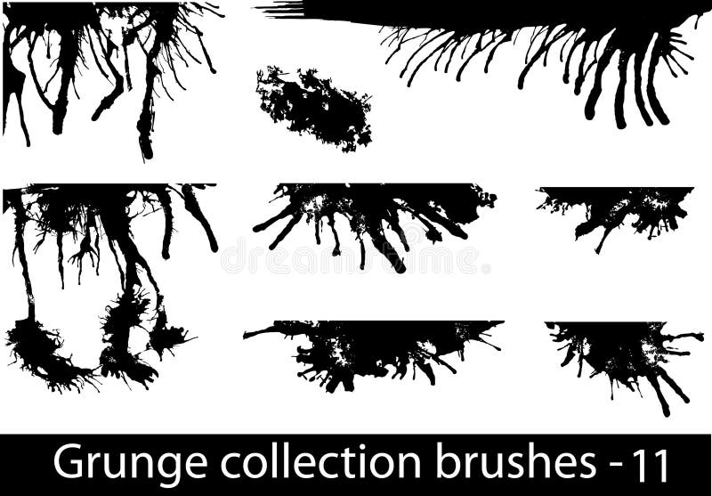 Vector illustration - Grunge brushes line. Vector illustration - Grunge brushes line
