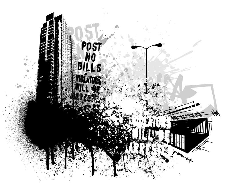 Grunge Stadtauslegung stock abbildung Grunge Stadtauslegung stock abbildung