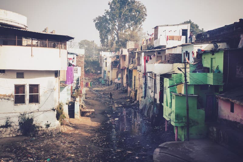 Grunge stone houses in poor area of historical indian town. stock photos Grunge stone houses in poor area of historical indian town. stock photos