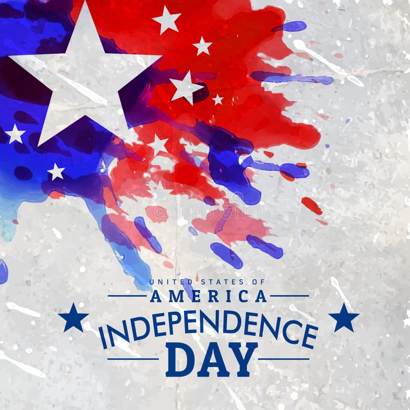 Grunge style american independence day background.