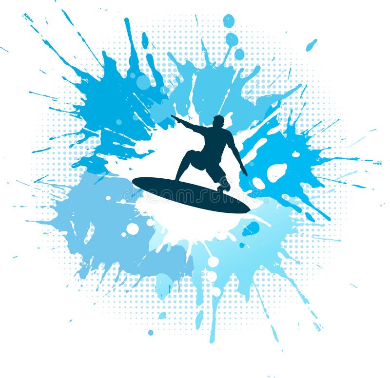 Grunge surfante illustration stock Grunge surfante illustration stock