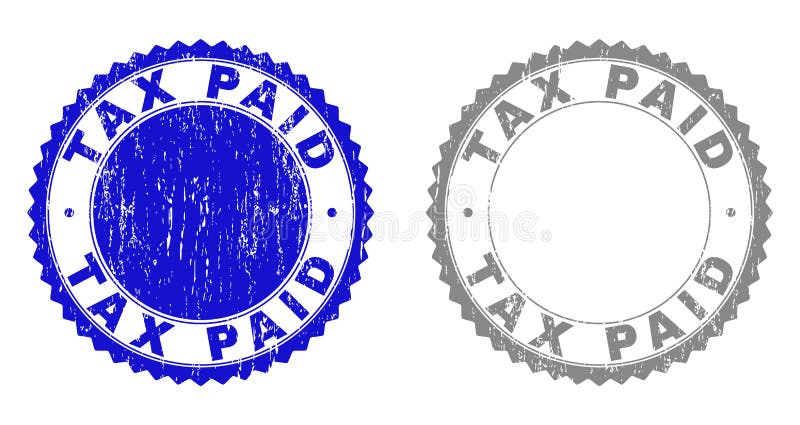 Grunge TAX PAID Scratched Stamp Seals royalty free illustration Grunge TAX PAID Scratched Stamp Seals royalty free illustration