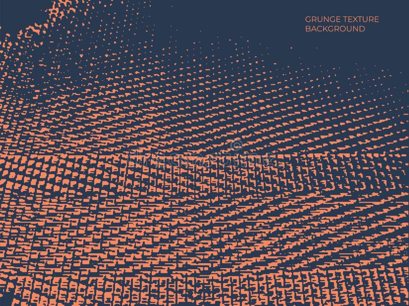 Grunge Pattern Dark Blue Orange Vector Background Stock Vector