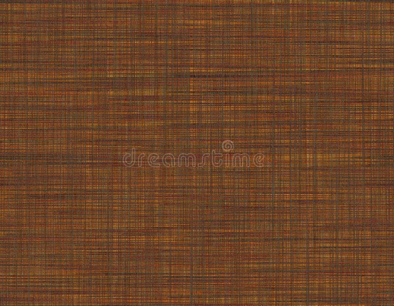 Grunge texture background with a woven fabric appearance. Brown textured background with a woven fabric-like appearance. It features an intricate grid pattern composed of intersecting lines in varying shades of brown, orange, and hints of red. The linear design creates a sense of depth, mimicking the look of woven fibers. The overall texture is slightly rough with a subtle, rustic feel, giving it a grunge aesthetic.