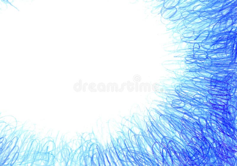 Grunge Texture, Charcoal Background, Blue Pencil Frame Stock