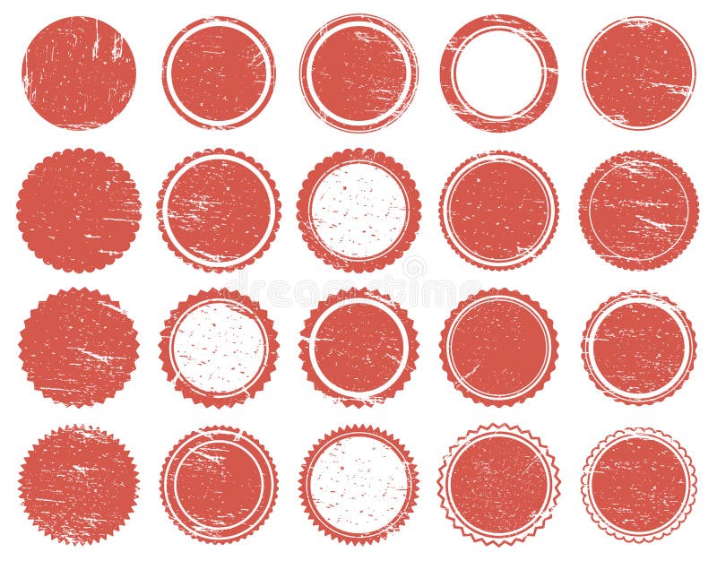 Gratis grunge round red seal Stock Photo by ©Aquir014b 34370825