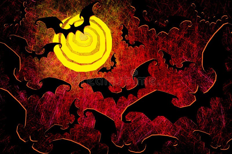 Grunge textured Halloween night background