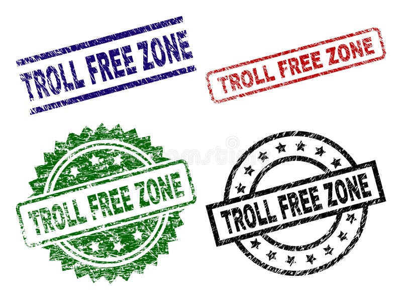 Trolling rubber stamp Royalty Free Vector Image