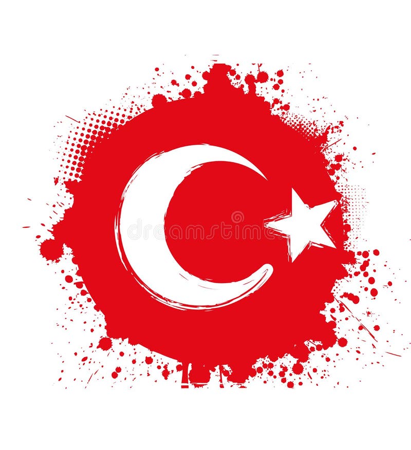 Grunge Turkey flag stock vector. Illustration of europe 90735579