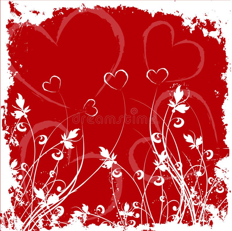 Grunge style valentines design background. Grunge style valentines design background
