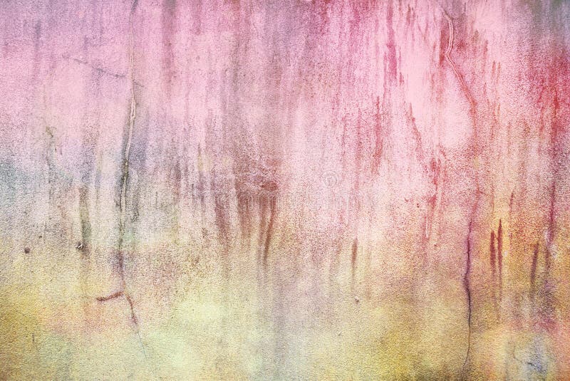 Grunge wall texture pink and yellow vintage background