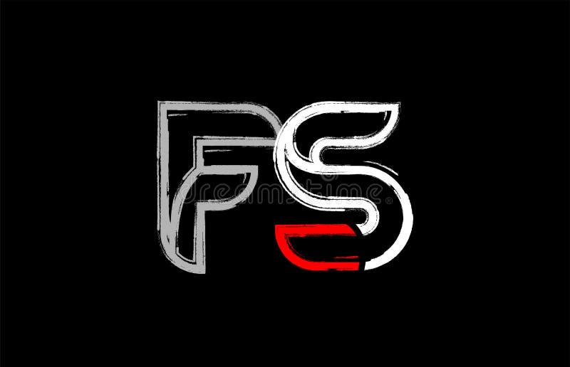 Grunge White Red Black Alphabet Letter Fs F S Logo Design Stock Vector -  Illustration of logotype, business: 127994195