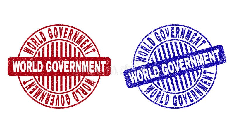 Grunge WORLD GOVERNMENT Textured Round Stamp Seals stock illustration Grunge WORLD GOVERNMENT Textured Round Stamp Seals stock illustration