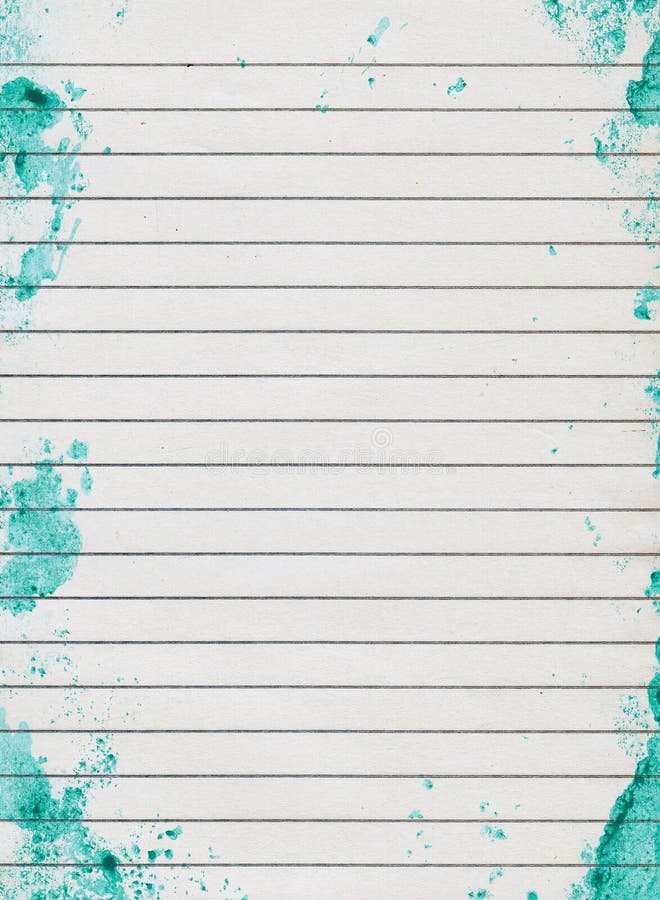 Grunge lined paper texture for background, green colour imprint edges. Grunge lined paper texture for background, green colour imprint edges