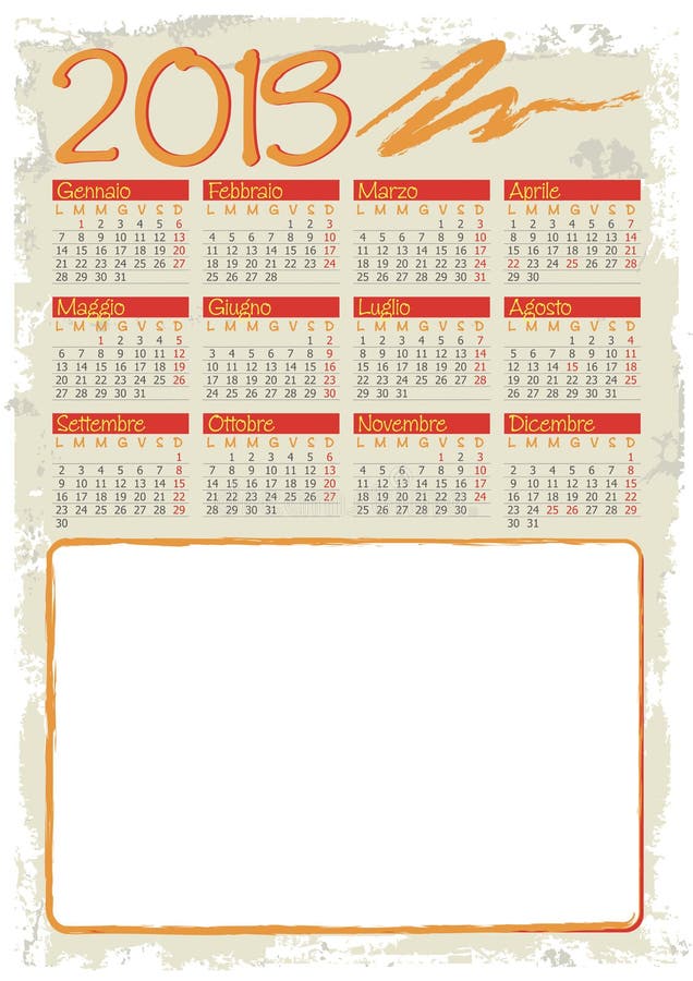 Grungeramkalender 2019 stock illustrationer Grungeramkalender 2019 stock illustrationer