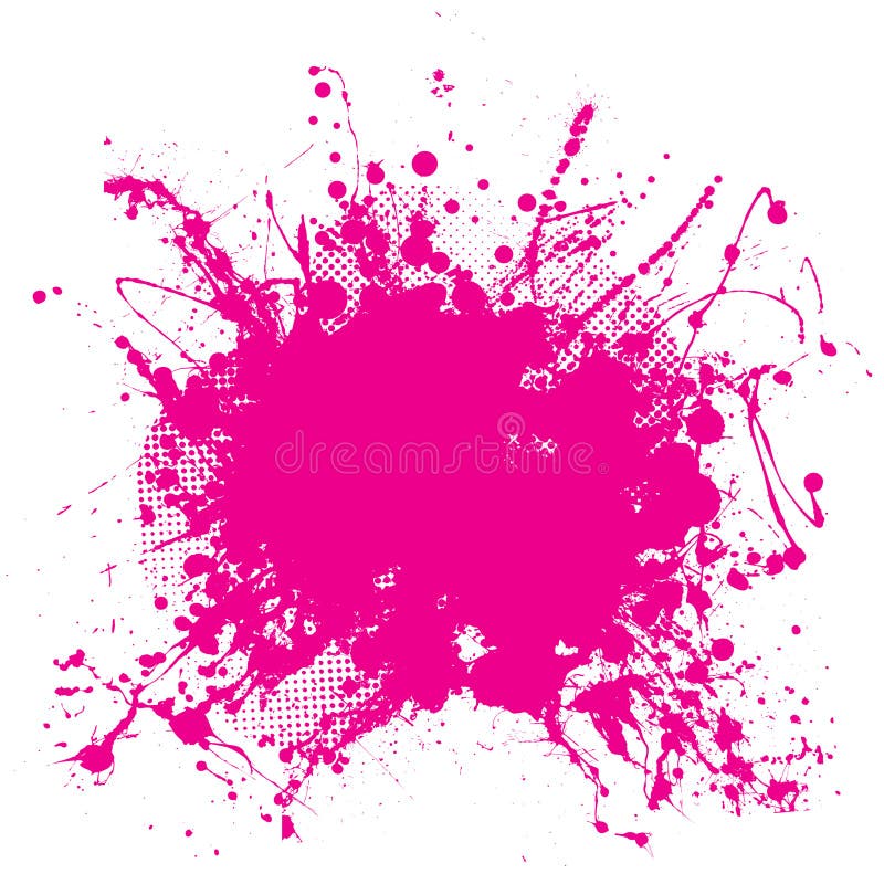 Abstract pink grunge background with splat halftone dots. Abstract pink grunge background with splat halftone dots