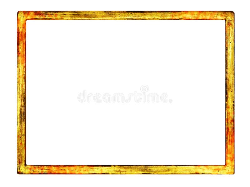 Grungy blank frame with overspray of paint