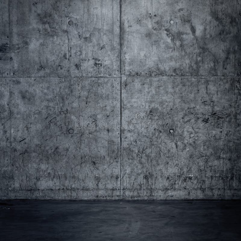 Grungy concrete wall and floor as background