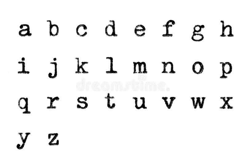 Grungy doopvont - kleine letters