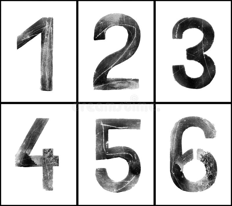 Grungy Numbers 1-6