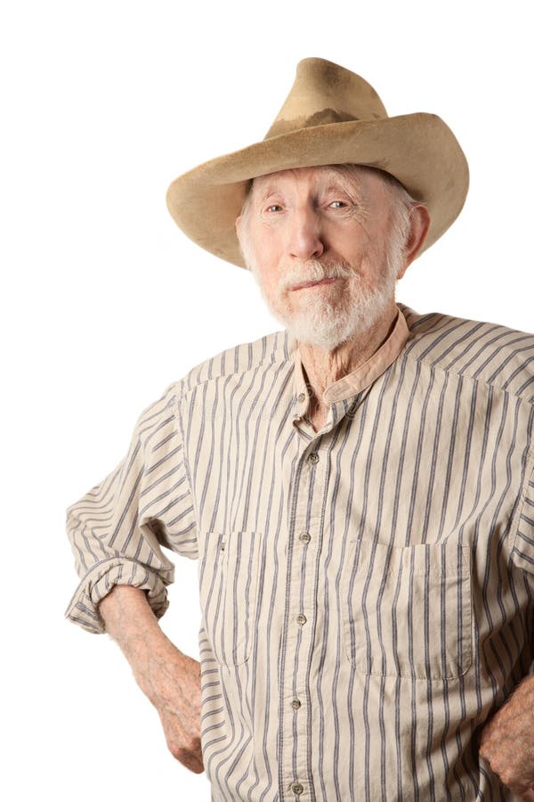 Grungy Senior Cowboy royalty free stock photography