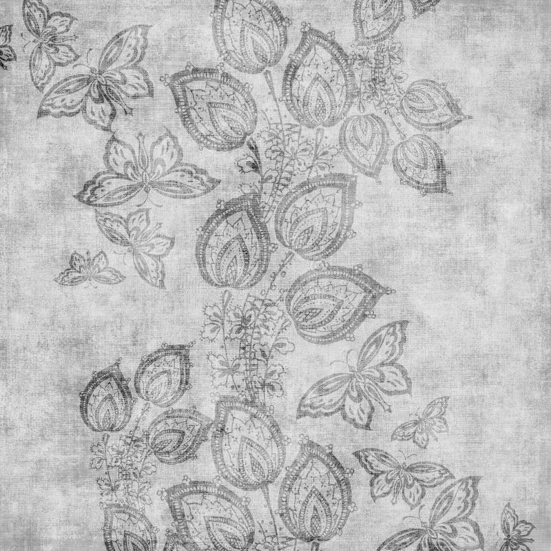 Grungy vintage floral damask scrapbook background stock illustration Grungy vintage floral damask scrapbook background stock illustration