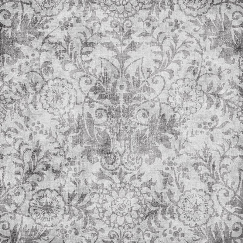 Grungy vintage floral damask scrapbook background