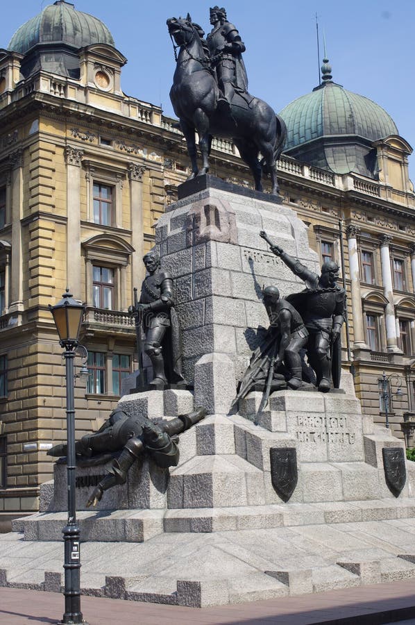 Grunwald-Monument in Krakau, Polen stockfoto Grunwald-Monument in Krakau, Polen stockfoto