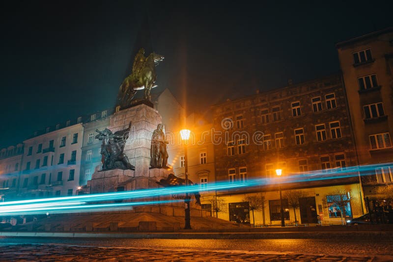 Grunwald-Monument in Krakau, Polen lizenzfreies stockbild Grunwald-Monument in Krakau, Polen lizenzfreies stockbild