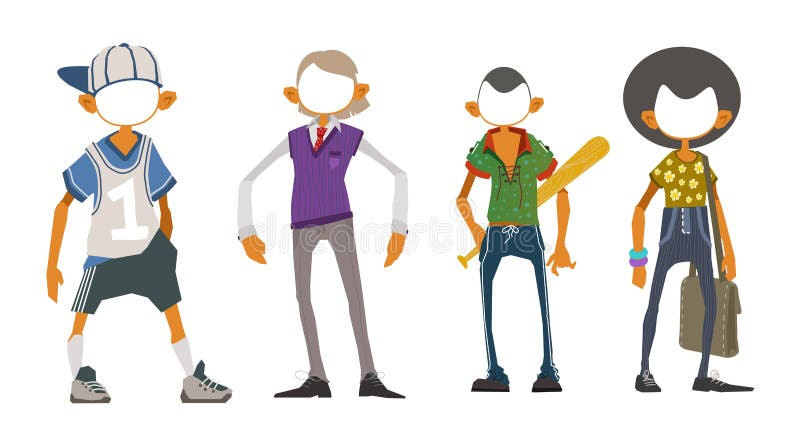 Grup de personaje vector illustration