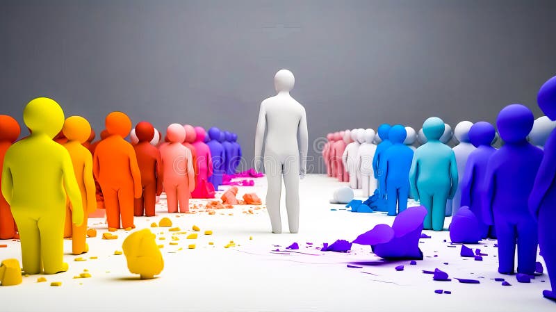 Grup de persoane colorate în cerc. ai generativ vector illustration