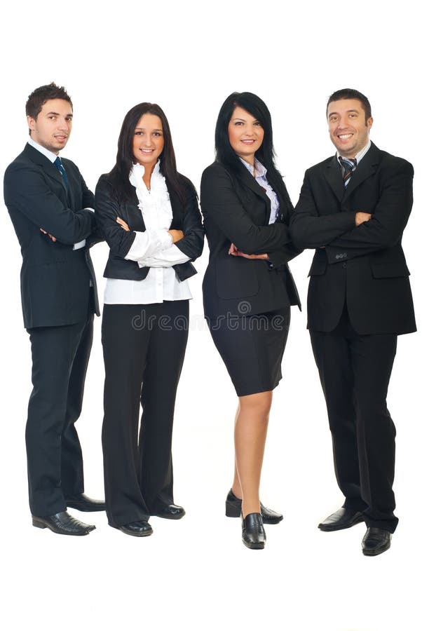 Grup de persoane din mediul de afaceri cu lungime completă stock images