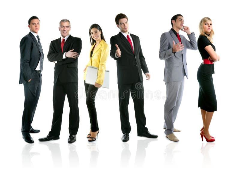 Grup de persoane din mediul de afaceri cu o lungime totală stock photography