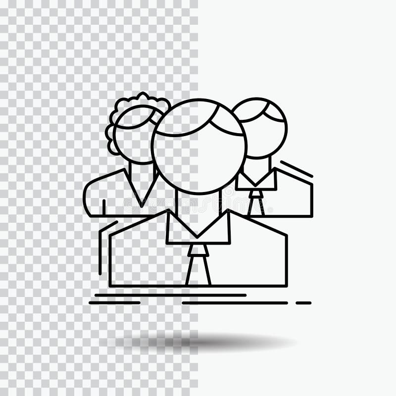 grupa, dla wielu graczy, ludzie, drużyna, online Kreskowa ikona na Przejrzystym tle Czarna ikona wektoru ilustracja ilustracja wektor grupa, dla wielu graczy, ludzie, drużyna, online Kreskowa ikona na Przejrzystym tle Czarna ikona wektoru ilustracja ilustracja wektor
